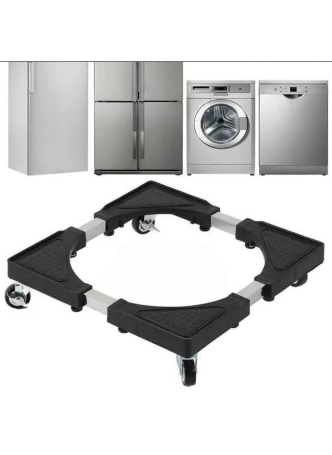 Executive LLC Adjustable Washing Machine Mobile Bases Refrigerator Undercarriage Bracket Stand with Wheels Pedestal Base Tray Dolly Laundry Washer Bracket  - Image 1