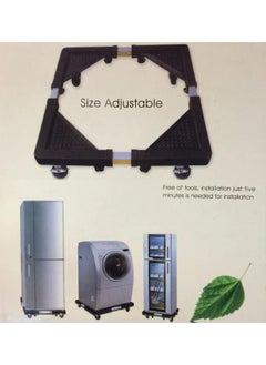 Executive LLC Adjustable Washing Machine Mobile Bases Refrigerator Undercarriage Bracket Stand with Wheels Pedestal Base Tray Dolly Laundry Washer Bracket  - Image 2