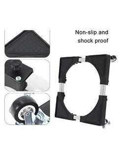 Executive LLC Adjustable Washing Machine Mobile Bases Refrigerator Undercarriage Bracket Stand with Wheels Pedestal Base Tray Dolly Laundry Washer Bracket  - Image 5