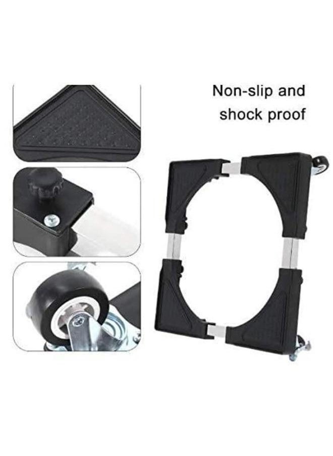 Executive LLC Adjustable Washing Machine Mobile Bases Refrigerator Undercarriage Bracket Stand with Wheels Pedestal Base Tray Dolly Laundry Washer Bracket  - Image 5
