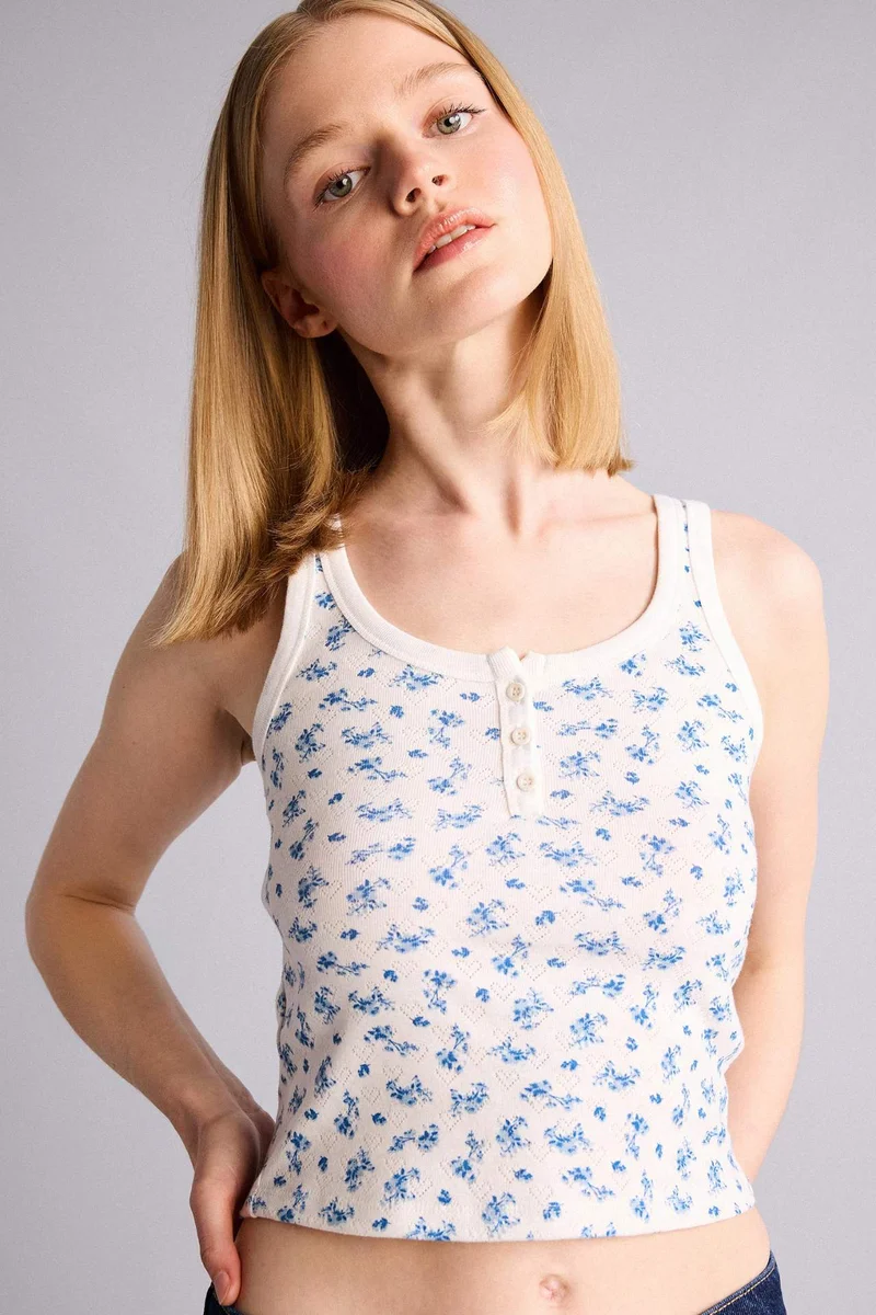 ديفاكتو Slim Fit Ribana Tank Top