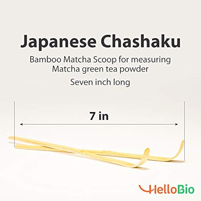 HelloBio Japanese Chashaku  2 Pcs X Bamboo Matcha Scoop For Measuring Matcha Green Tea Powder  Spoon For Traditional Tea Ceremony - Image 2