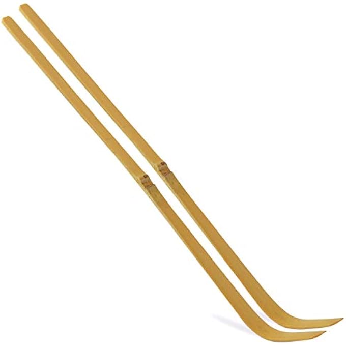 HelloBio Japanese Chashaku  2 Pcs X Bamboo Matcha Scoop For Measuring Matcha Green Tea Powder  Spoon For Traditional Tea Ceremony - Image 1