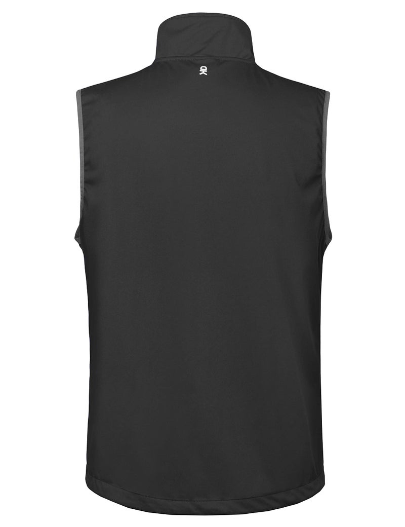 Little Donkey Andy Men's Lightweight Softshell Vest, Windproof Sleeveless Jacket for Travel Hiking Running Golf Black M - Image 2