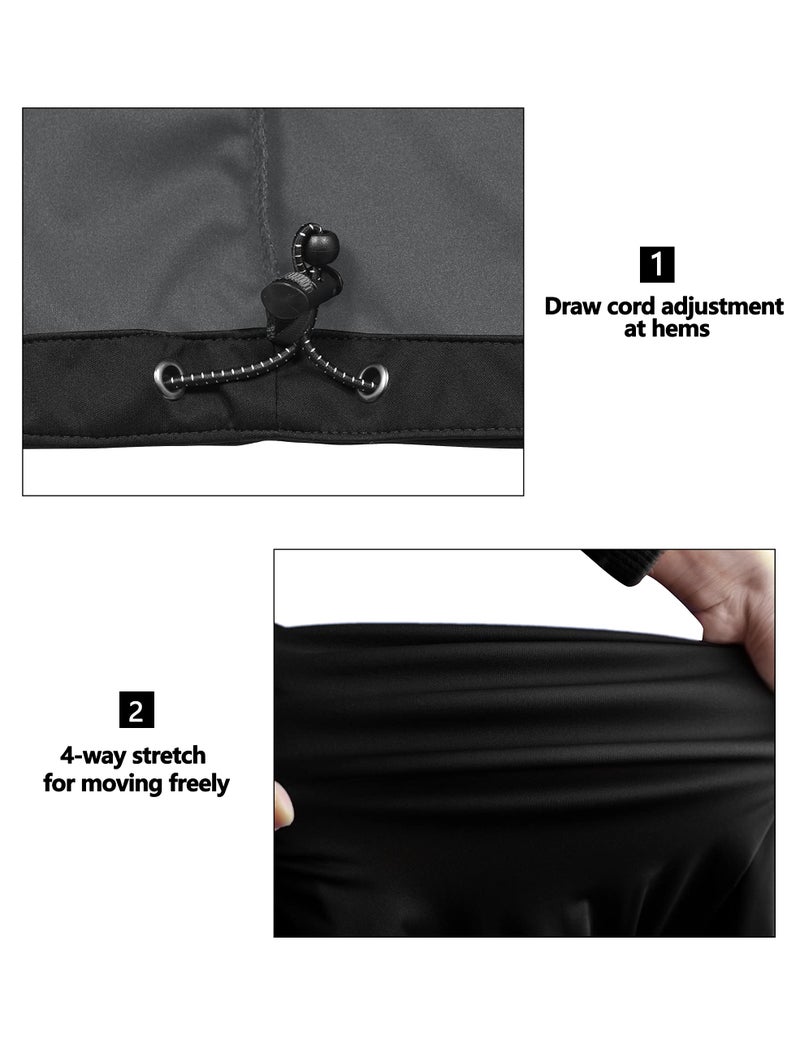 Little Donkey Andy Men's Lightweight Softshell Vest, Windproof Sleeveless Jacket for Travel Hiking Running Golf Black M - Image 5