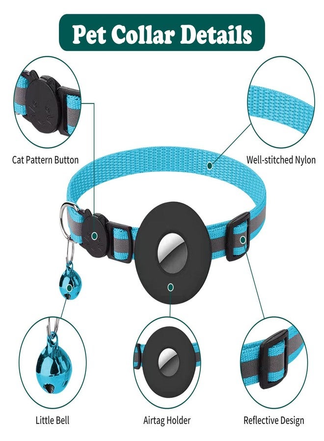 FFZDENA 2 Packs Breakaway Cat Collar, Shockproof, Ultra-Durable, Plastic & Silicone Pet Collar Case for Air Tags - Image 3