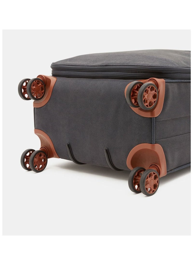 جامب New Uppsala Soft Expandable Suitcase Luggage Trolley 68cm Medium Navy Blue  - Image 4