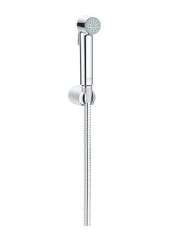 GROHE Hand Shower Spray, Trigger and Wall Bracket in Chrome Finish Its modern design combines elegance and practicality. It is equipped with an easy-to-use trigger for smooth and precise adjustment of the water flow