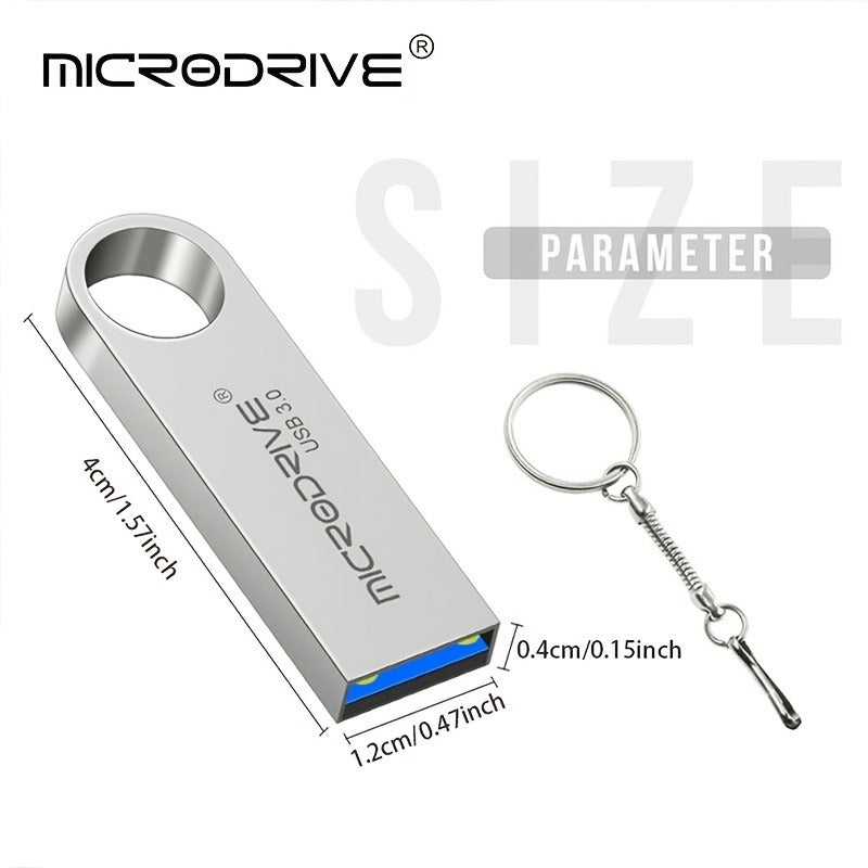 مايكرو درايف فلاشة معدنية صغيرة USB 3.0 | سعة 16 جيجابايت، 32 جيجابايت، 64 جيجابايت، 128 جيجابايت - رفيق بيانات موثوق - Image 3