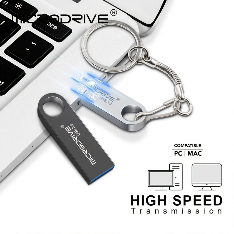 مايكرو درايف فلاشة معدنية صغيرة USB 3.0 | سعة 16 جيجابايت، 32 جيجابايت، 64 جيجابايت، 128 جيجابايت - رفيق بيانات موثوق - Image 4
