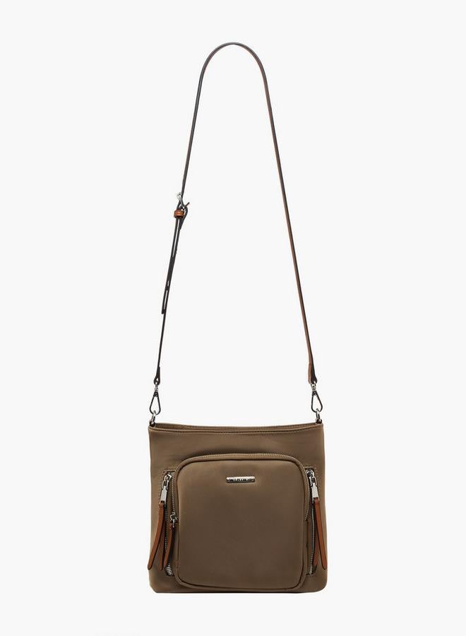 Celeste Textured Crossbody Bag with Zip Closure - Image 3