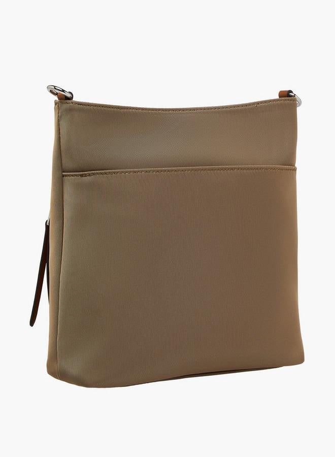 Celeste Textured Crossbody Bag with Zip Closure - Image 4
