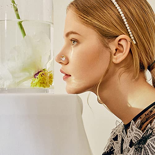 TAMHOO 18 قطعة 18G حلق أنف على شكل L للنساء - حلقة أنف فراشة - حلقات أنف ذهبية للنساء - Image 4