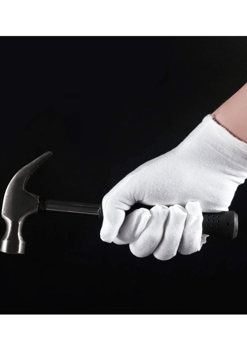 3 Pairs White Cotton Gloves for Dry Hands Eczema SPA Moisturizing - Work Glove Liners for Serving Costume Inspection - Image 5