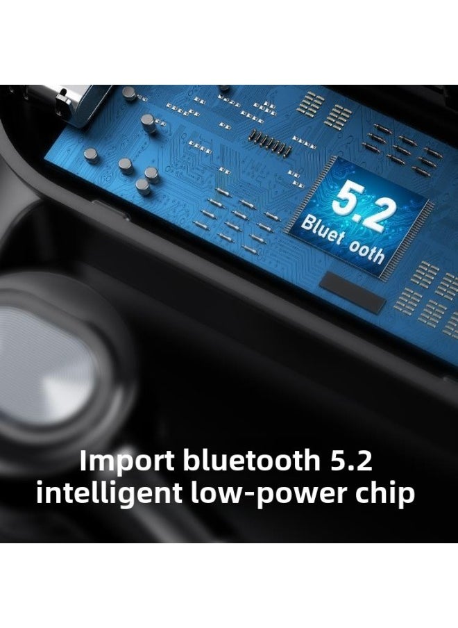 Generic - Bluetooth Headset Long Standby Endurance 2024 Wireless Monaural Ear-Hanging Driver HD Call-Colour:Black [flagship Edition] [with Power Compartment] 880 Hours Of Calls + 680 Hours Of Listening To Music + Power Display [v13 With Power Compartment]-Type:Official Standard Configuration - Image 1