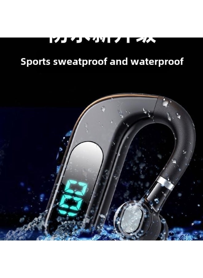 Generic - Bluetooth Headset Long Standby Endurance 2024 Wireless Monaural Ear-Hanging Driver HD Call-Colour:Black [flagship Edition] [with Power Compartment] 880 Hours Of Calls + 680 Hours Of Listening To Music + Power Display [v13 With Power Compartment]-Type:Official Standard Configuration - Image 1