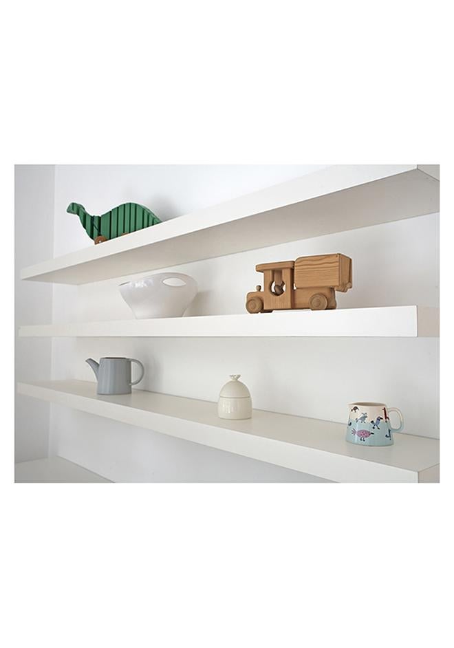 فيلينجز رفوف حائط عائمة 80 سم، أبيض، المقاس: 80×19.5×3.8 سم - Image 1