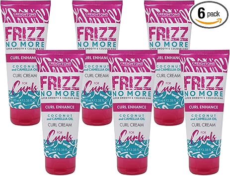 Creightons 6 x 100ml Multipack Frizz No More Curl Enhance Cream With Coconut Camellia Oil Defends Against Humidity Frizz Gives Super Smooth Sleek Hair Vegan Cruelty Free For Frizzy Hair