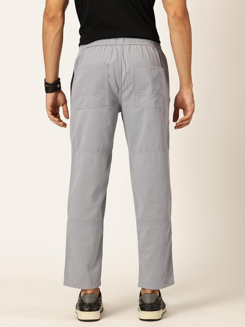 Thomas Scott Men's Relaxed Fit Pure Cotton Trousers Beige - Image 4
