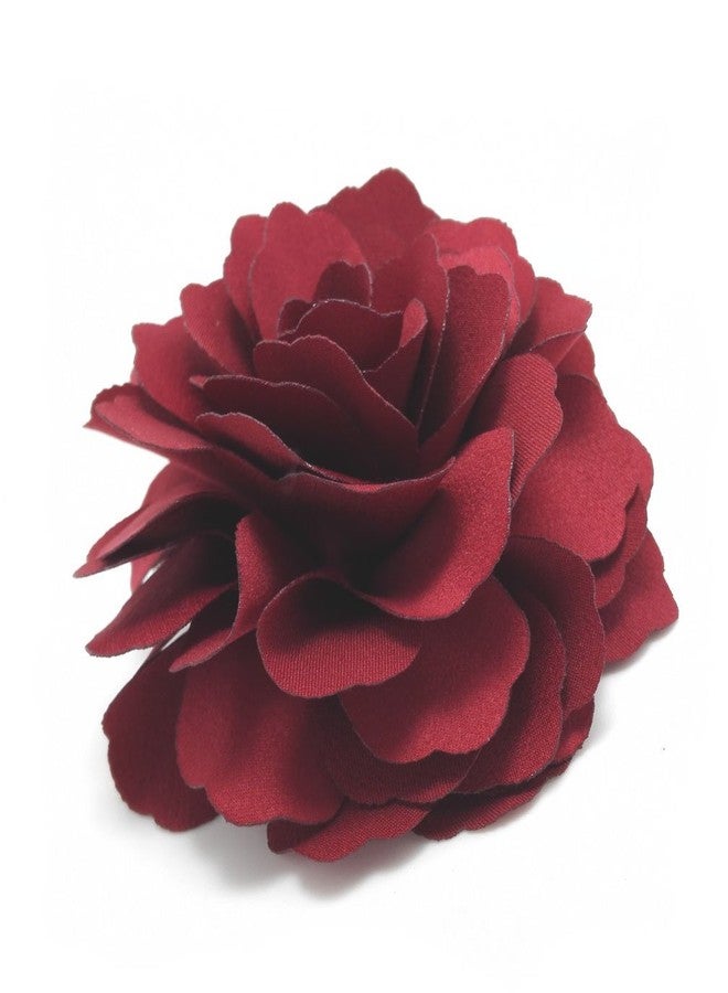 Meilliwish Camellias Flower Hair Clip and Brooch Pin 1 PCS(DarkRed)(A74) - Image 1
