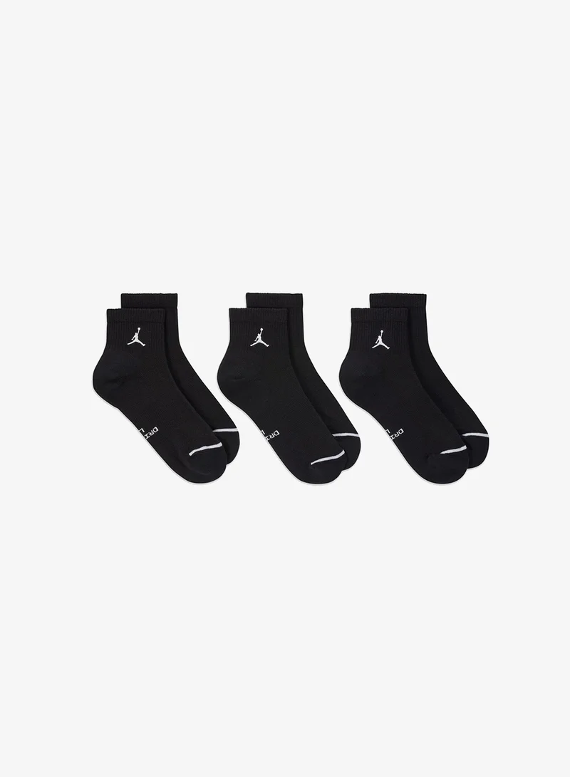 جوردن 3-Pack Everyday Elevated Ankle Socks
