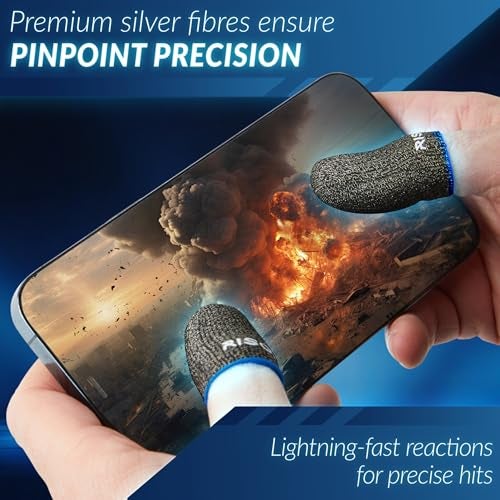 RISOKA 10 Pieces Gaming Finger Sleeves - Perfect Touchscreen Glide - Thumb Sleeve for Mobile Games - Dedales Gamer Profesionales - Phone Accessories - Image 4