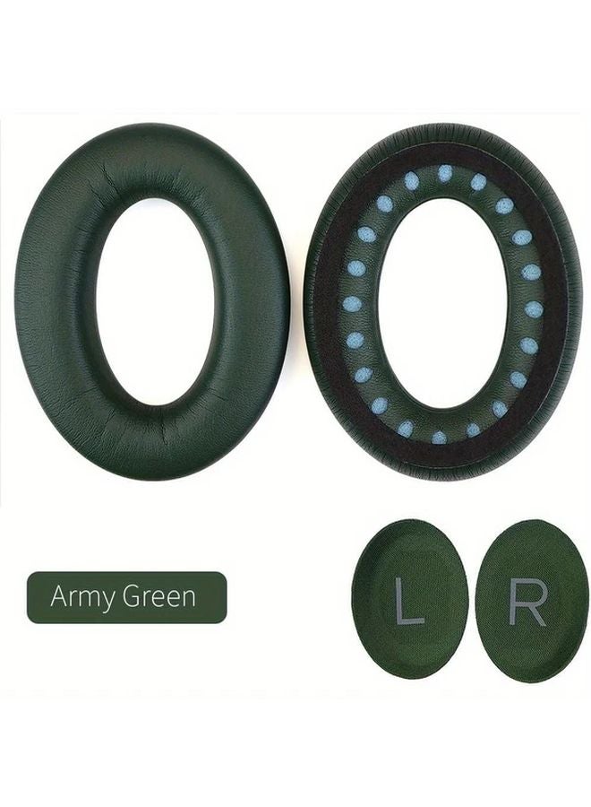 Army Green Replacement Ear Pads For Bose QC45 QC SE Headphones 2 Pack - Image 1