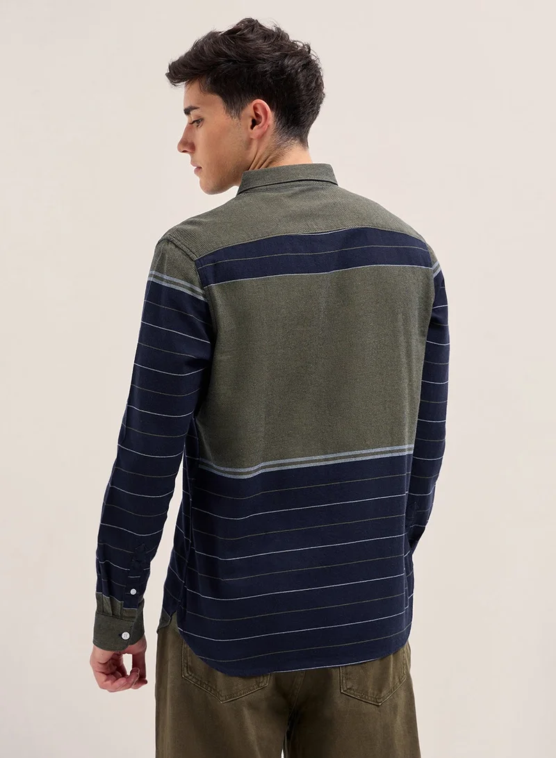 ذا بير هاوس Cotton Shirt for Men | Slim Fit, Long Sleeve, Casual or Formal Button-Down | Soft, Breathable Fabric for Work, Everyday, & All-Season Wear in Stylish