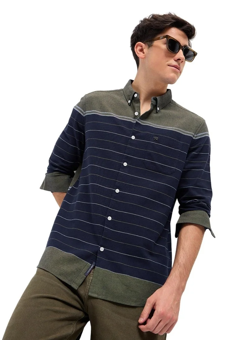 The Bear House  Cotton Shirt for Men | Slim Fit, Long Sleeve, Casual or Formal Button-Down | Soft, Breathable Fabric for Work, Everyday, & All-Season Wear in Stylish for Men | Best Price UAE