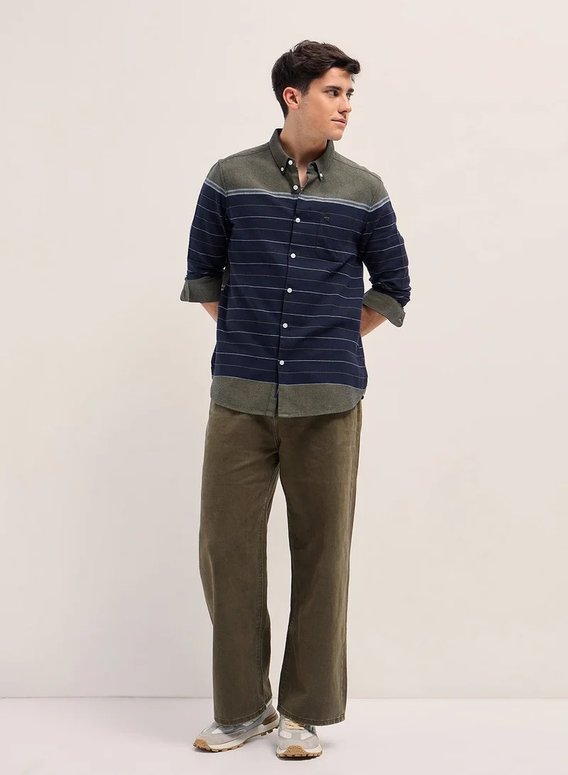 The Bear House  Cotton Shirt for Men | Slim Fit, Long Sleeve, Casual or Formal Button-Down | Soft, Breathable Fabric for Work, Everyday, & All-Season Wear in Stylish for Men | Best Price UAE