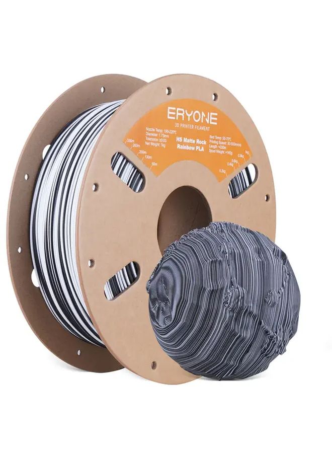 خيط طابعة ثلاثية الأبعاد من إريون PLA 1 كجم عالي السرعة بلون قوس قزح متغير مطفأ على بكرة ملتوية - Image 2