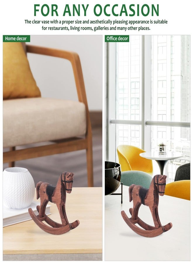 Hemobllo Vintage Wooden Rocking Horse 5.11In Carved Figurine – Nostalgic Table Centerpiece for Home Office Kids Room Christmas Decor - Image 3