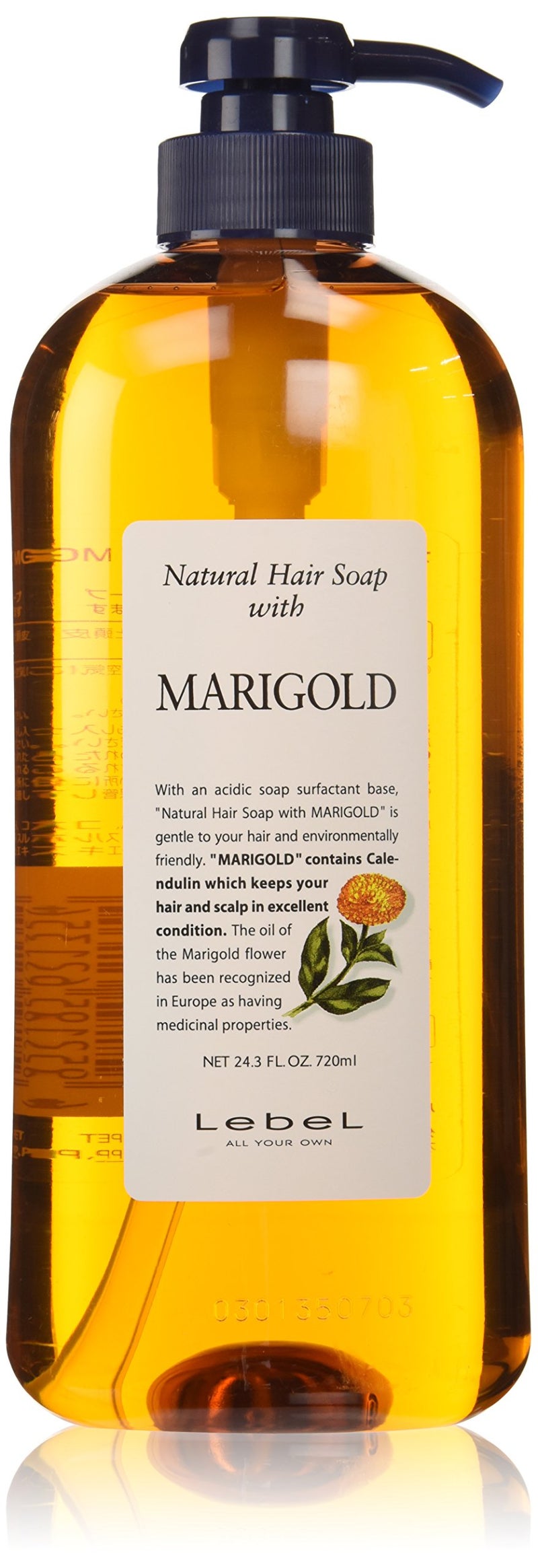 Lebel Cosmetics | Shampoo | Natural Hair Soap with Marigold Shampoo 720ml (Japan Import)