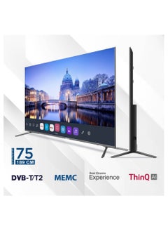 75-Inch Smart LED WebOS TV,  4K UHD HDR, 189 CM (75) B75UHD4EKC, Apple TV, Bezel-less Design, Dolby Audio, Magic Remote, Alexa Buit-in, ThinQ AI, MEMC, BT 5.0, 1.5 GB RAM & 8 GB ROM
