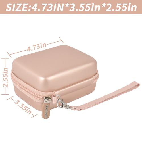 Boobowl Digital Camera Case Compatible with CAMKORY/ for Lecnippy/ for Lecran/ for KODAK PIXPRO/ for Qumcou/ for WONNIE Point & Shoot Cameras, Small Compact Camera Pouch for SD Card Accessories (Rose Gold) - Image 5