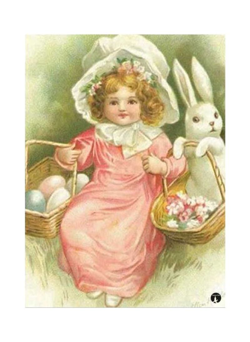 RKN Vintage Art Printed Mousepad Pink/Black/Green