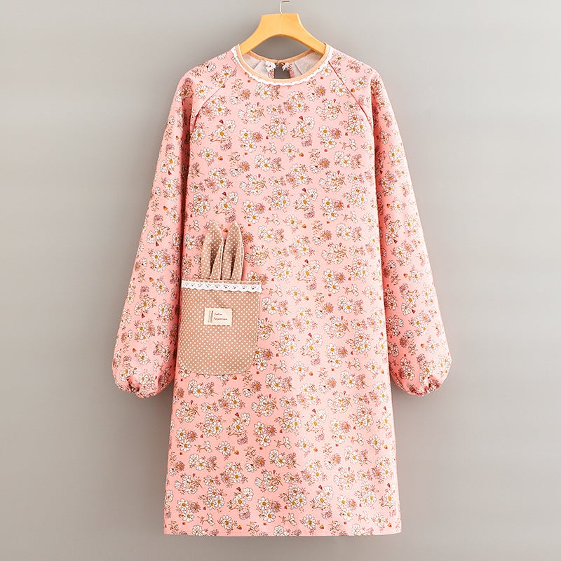 Princess Canvas Long-Sleeve Waist Apron Pink (blouse) 