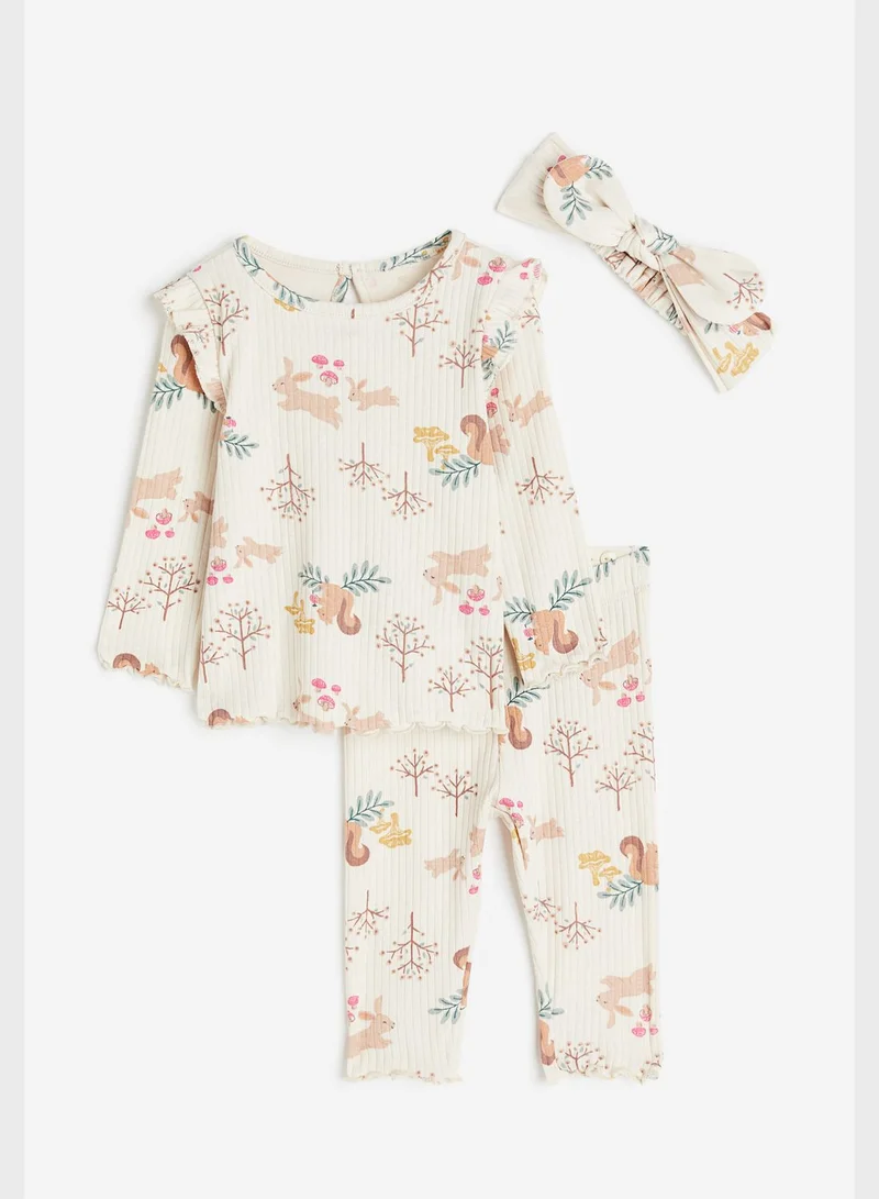 H&M Infant Aop Top & Leggings With Headband