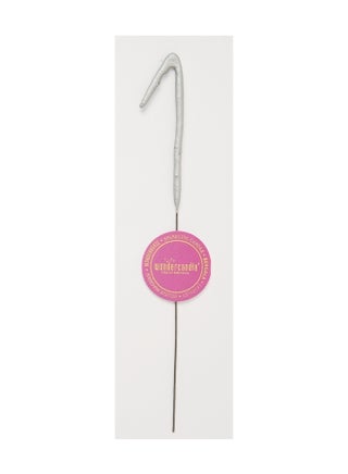 Silver Sparkler Candle - Number 1 - view 3