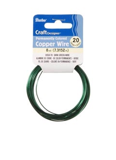 Darice Dark Green Craft Wire 20 Gauge 8 yards  - Image 1