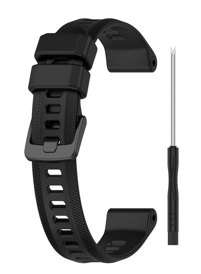 QGHXO Band for Garmin Forerunner 955, Soft Silicone Replacement Band for Garmin Forerunner 955 Solar (No Tracker, Replacement Bands Only) - Image 3