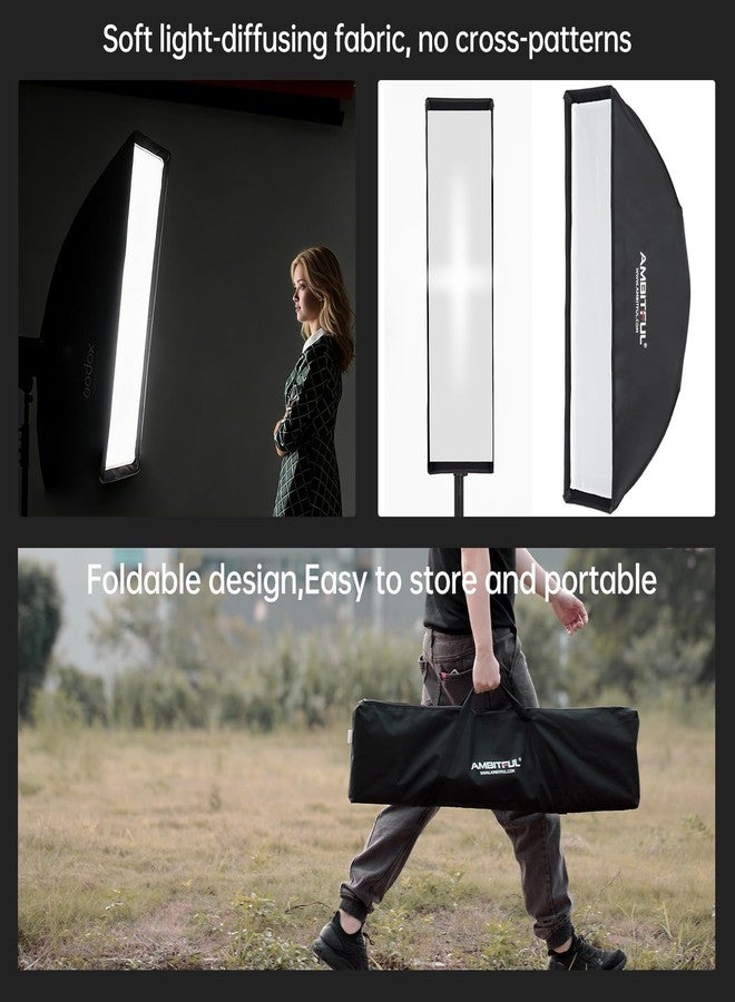 AMBITFUL Beehive Honeycomb Grid Strip Softbox Bowens Mount for Studio Flash Pack of 2 35 x 160 cm 14 x 63 Inches - Image 4