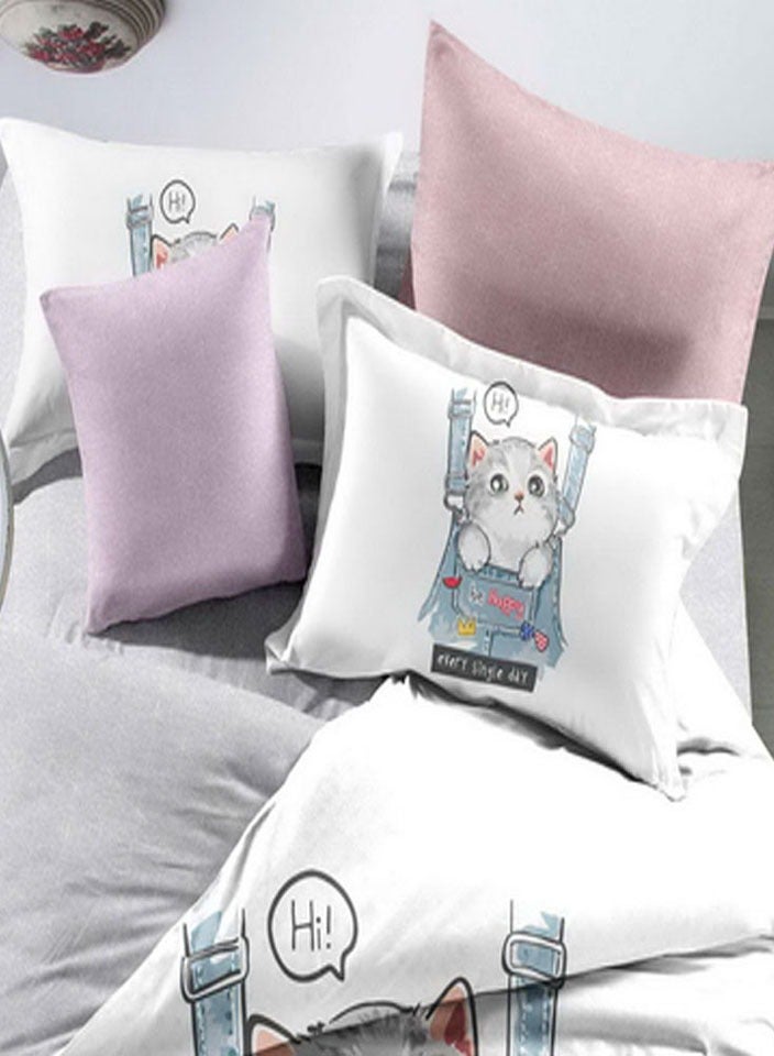 فيفوريت فيفرت طقم لحاف أطفال أبيض نقشة بألوان متعددة سنجل نفر طقم 4 قطع - Image 2