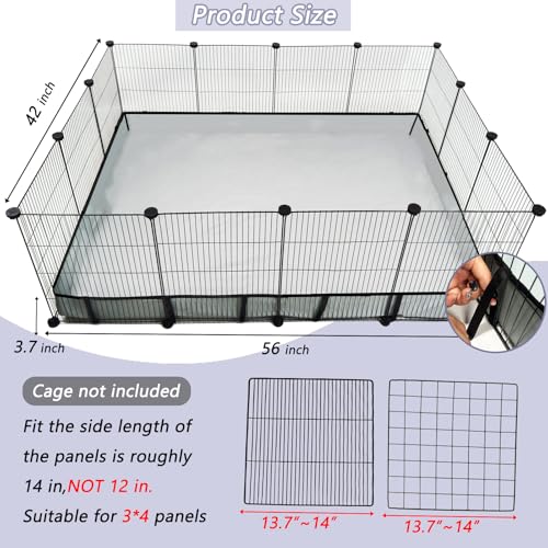 DZWLKJ Guinea Pig Cage Liner Tarp Bottom Waterproof and Washable Base Also for Rabbits Bunny Chinchesillas Hedgehog Ferrets and Other Small Animals42x56 inches - Image 3