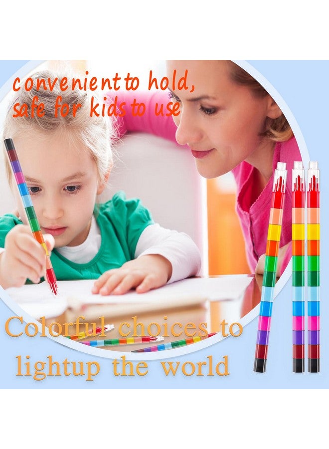 Extrapins 36 Pieces Colorful Stackable Crayons,12 Colors Stacking Crayons,Buildable Crayons for Drawing Coloring,Stacking DIY Crayons for Classroom Office School Supplies - Image 5