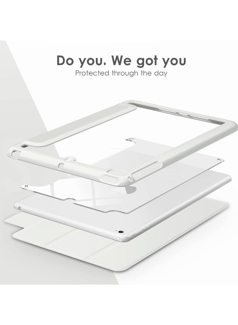 DUSALA 2 in 1 Case for iPad Mini 5 Generation 2019/ Mini 4 3 2 1, with Pencil Holder, Slim Stand Protective Cover with Clear Transparent Back Shell for iPad mini 5 Tablet, Support Auto Wake/Sleep With Tempered Glass - Image 3