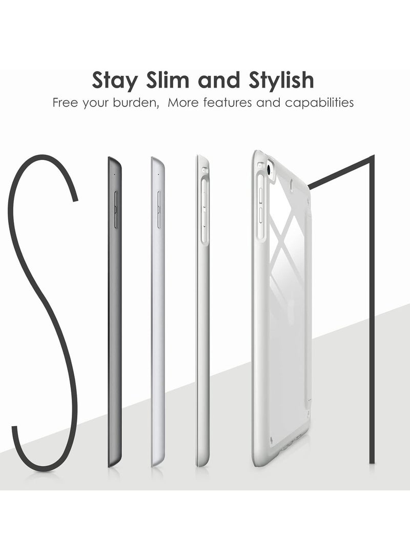 DUSALA 2 in 1 Case for iPad Mini 5 Generation 2019/ Mini 4 3 2 1, with Pencil Holder, Slim Stand Protective Cover with Clear Transparent Back Shell for iPad mini 5 Tablet, Support Auto Wake/Sleep With Tempered Glass - Image 5