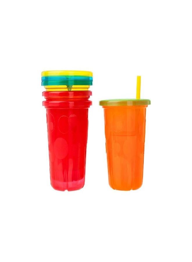 The First Years Take & Toss Straw Cup, Boy, 10 oz, Multicolor, 4 Count - Image 2