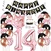 Juland 14th Birthday Party Decorations Black Gold Rose Happy Birthday Banner Latex Balloons Confetti Pink Crown 14 Number Foil Balloon Hanging Swirl Cake Topper for Boy Girl - Image 2