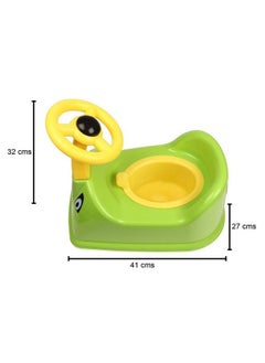 Nabhya Toilet Trainer Baby Potty Seat Ferrari Car Designed With Removable Bowl & Closing Lid (Green)  - Image 4